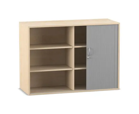 Flexeo Rollladen-Aufsatzschrank, 6 Fächer, Breite: 126,4 cm