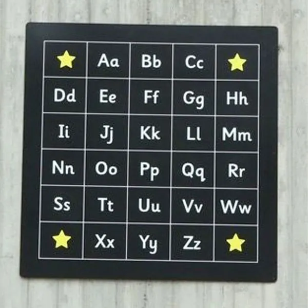 Wisdom Outdoor-Kreidetafel Alphabet