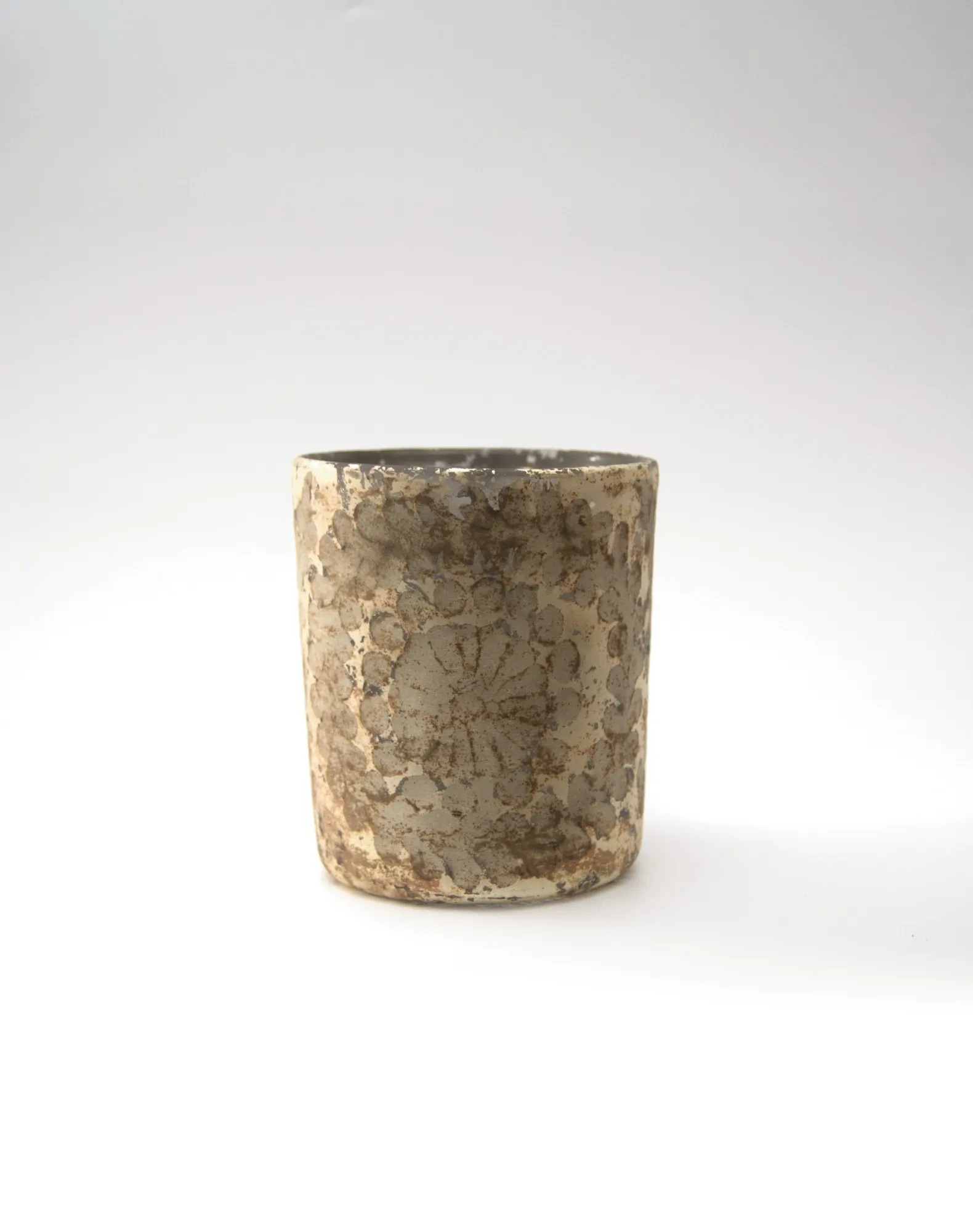 Windlicht 'Flor', gold-grau, Ø 15 cm, H 20 cm