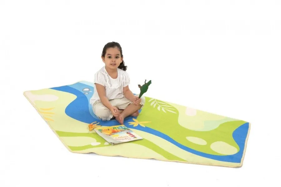 Wisdom Polygonaler Teppich See