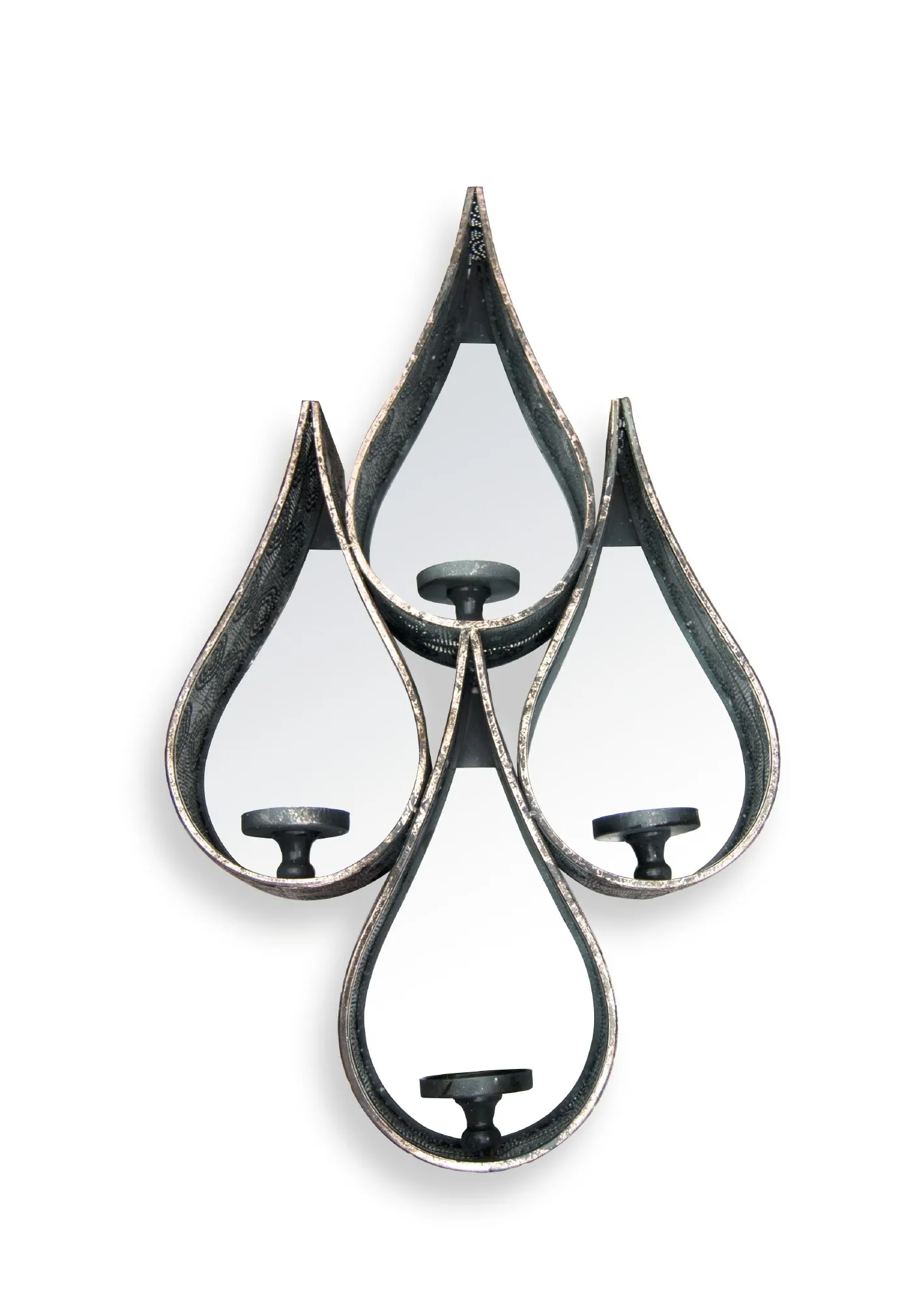 Kerzenwandhalter, antik messing, T 14 cm, B 45 cm, H 77 cm