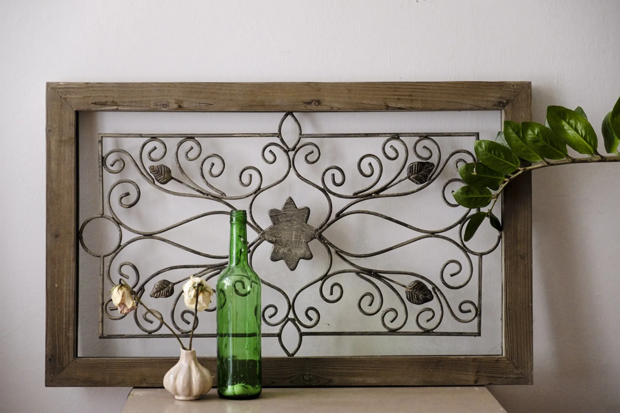 Wandbild 'Blumenranke', B 52 cm, H 83 cm, T 3 cm