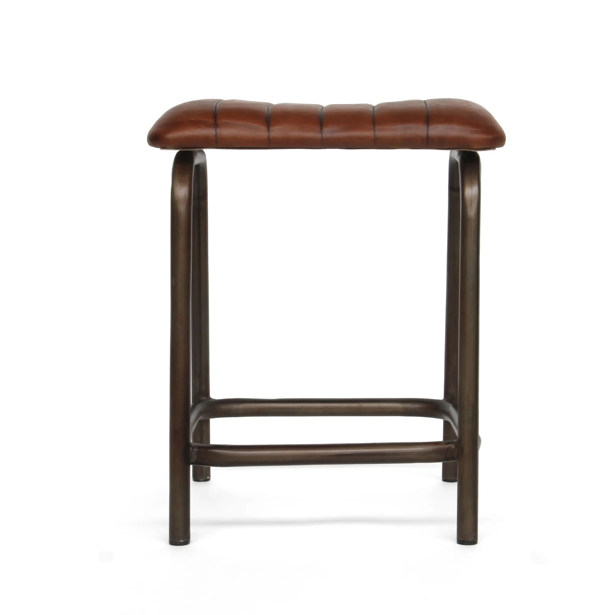 Hocker 'Moore', braun, schwarz, T 40 cm, B 42 cm, H 52 cm