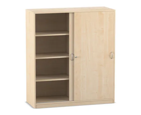Flexeo Schiebetürenschrank, 8 Fächer, Mittelwand, Breite 126,4 cm