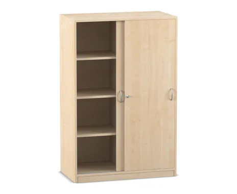 Flexeo Schiebetürenschrank, 8 Fächer, Mittelwand, Breite 94,4 cm