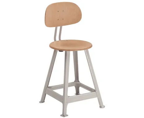 Betzold Bandstahlhocker mit Lehne, 4-beinig