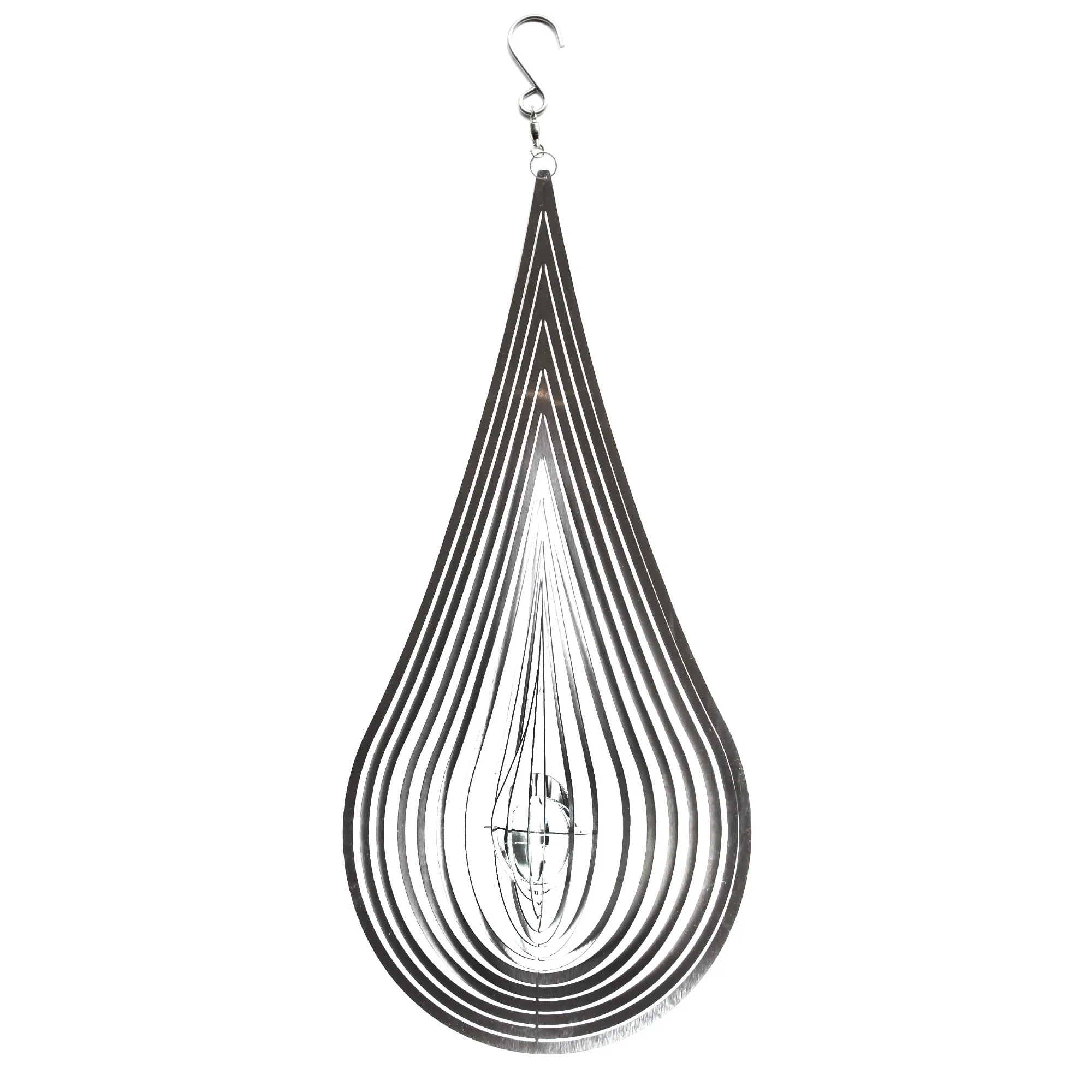 Windspiel 'Tropfen', silber, H 30 cm, Ø 15 cm