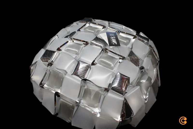 Slamp Mida Deckenleuchte ø 67 Cm Platin/Weiß Deckenlampe Siehe Text/Fotos C-Ware