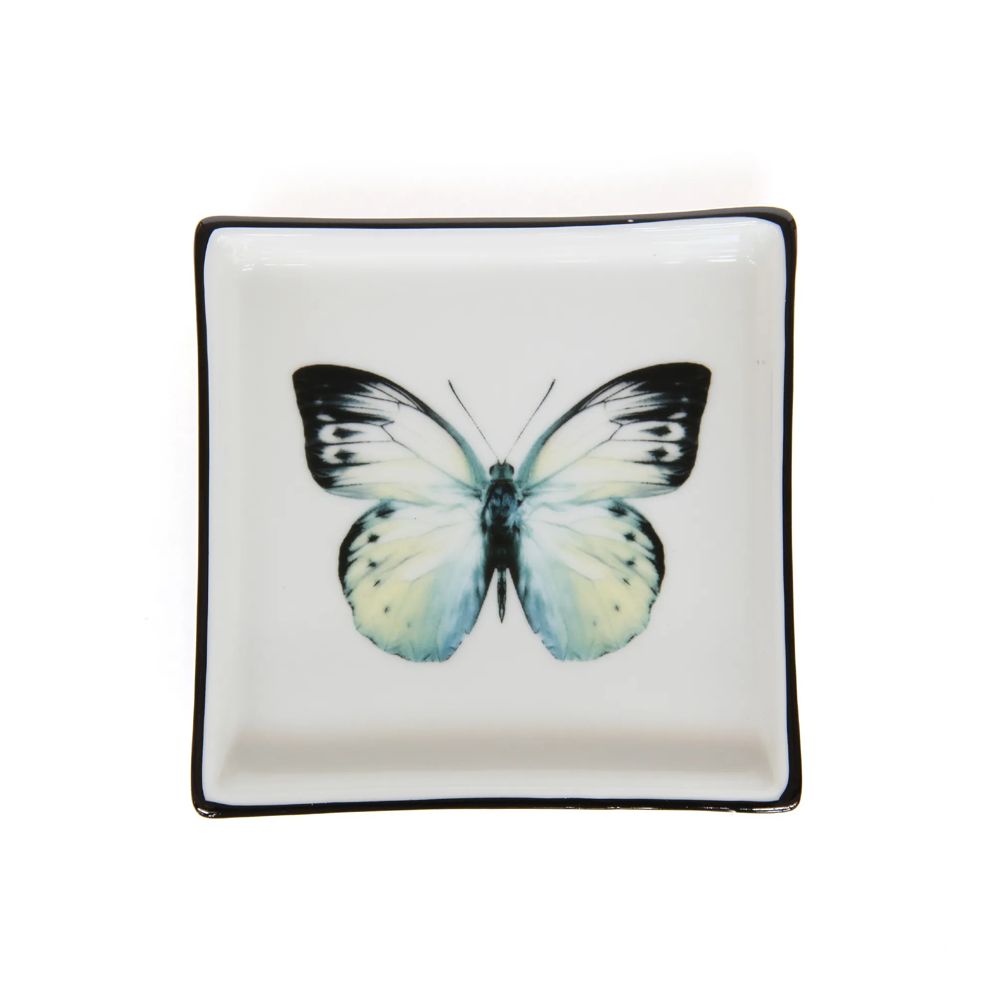 Ablage 'Papillon', multicolor, T 11,5 cm, B 11,5 cm, H 2,2 cm