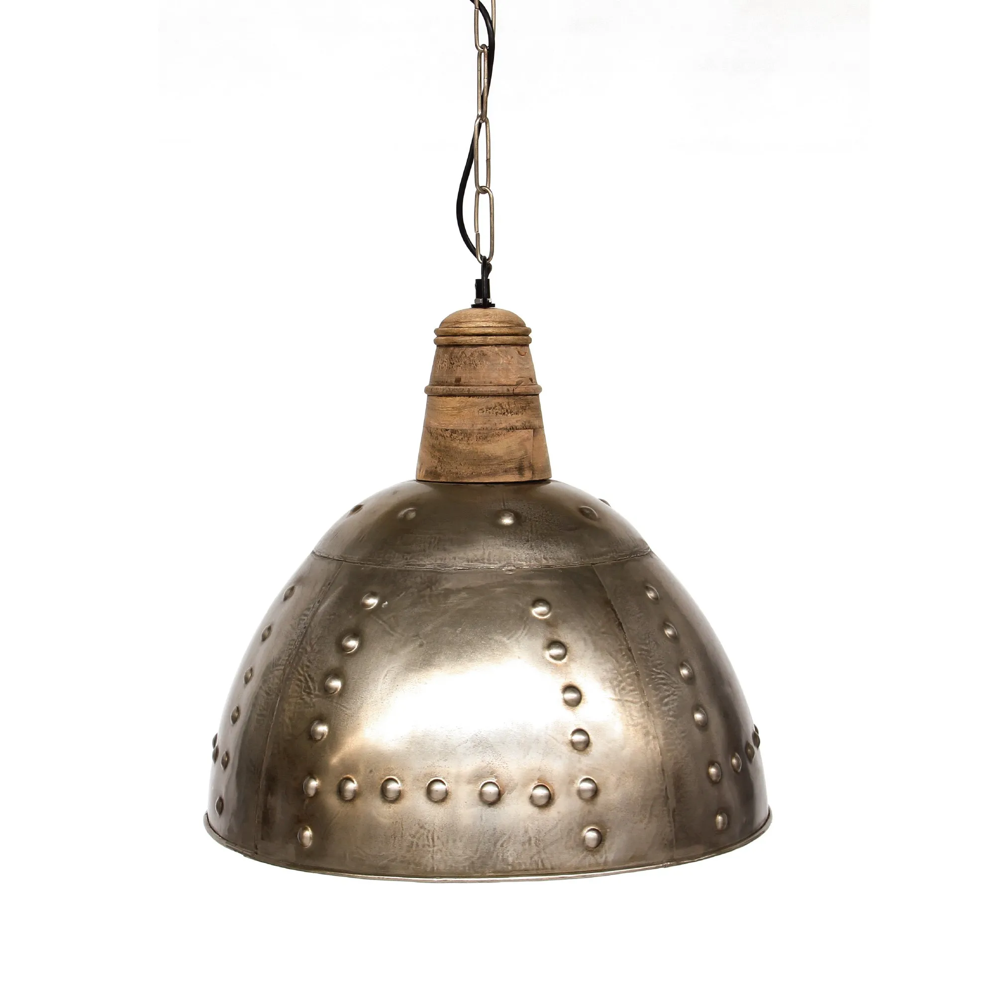 Lampe 'Rivet', silbergrau, Ø 52 cm, H 48 cm
