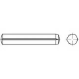 TOOLCRAFT Zylinderkerbstift Kerbstift Kegelkerbstift 8 mm x 32 mm Stahl 100 St.