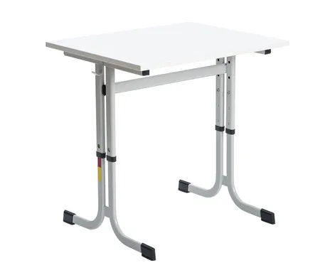 Betzold Einer-Schülertisch, C-Fuß, höhenverstellbar, ohne Drahtkorbablage