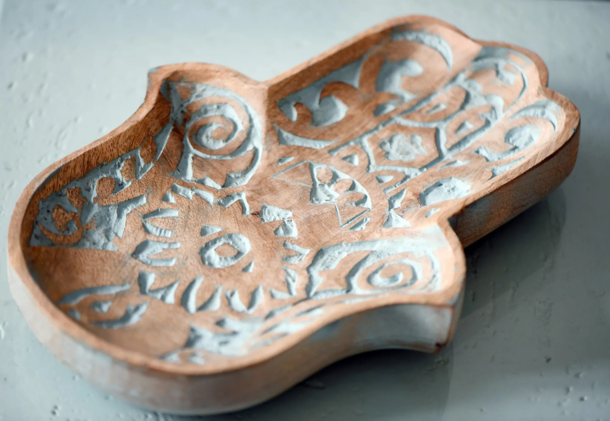 Teller Ablage 'Fatima', natur, T 31 cm, B 22 cm, H 4 cm