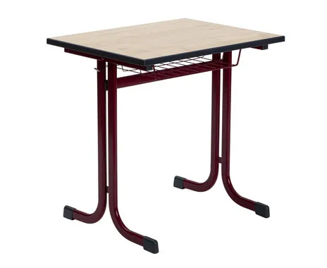 Betzold Einer-Schülertisch, C-Fuß, mit Drahtkorbablage