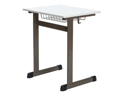 Betzold Einer-Schülertisch, L-Fuß, mit Drahtkorbablage