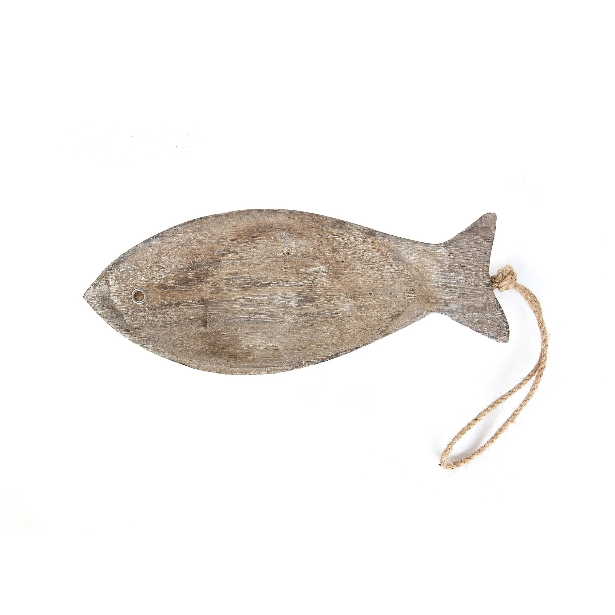 Tablett 'Fisch' S, graubraun, T 9 cm, B 23 cm, H 3 cm