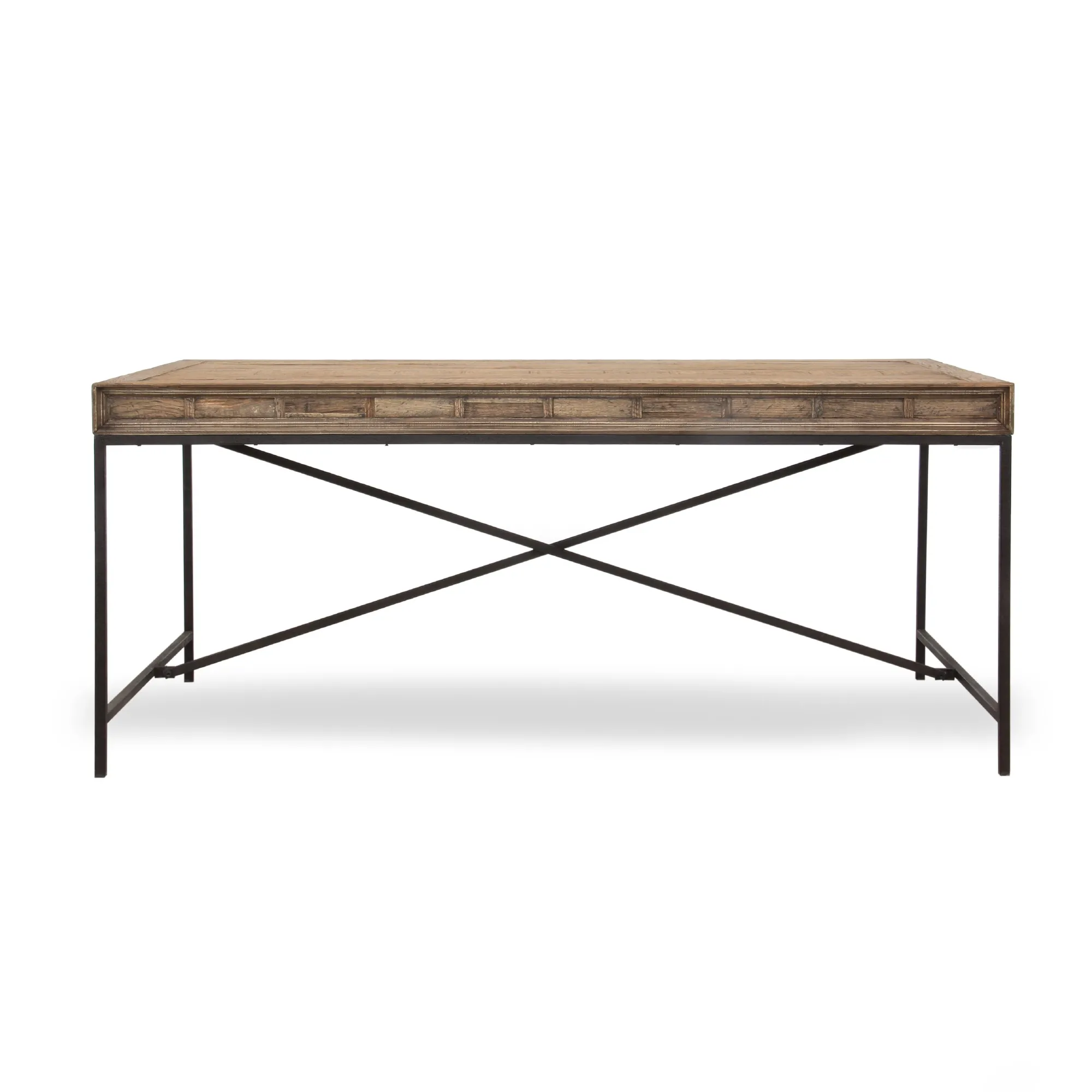 Tisch 'Dendton', braun, schwarz, T 90 cm, B 180 cm, H 77 cm