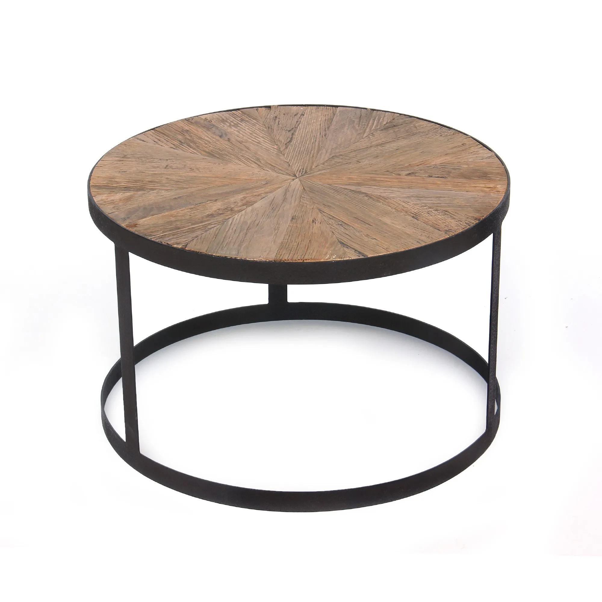 Beistelltisch 'Clark' S, braun, schwarz, Ø 60 cm, H 38 cm