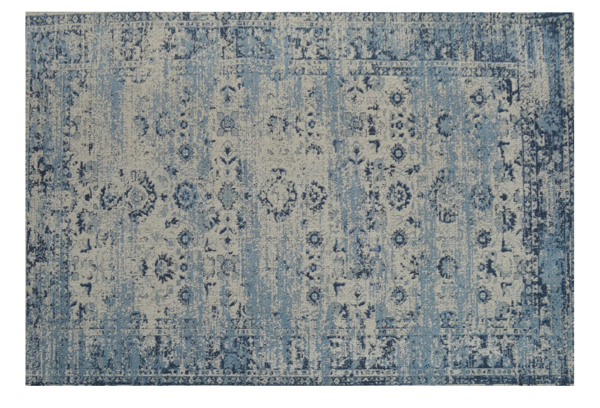 Teppich 'Yuva', cremeweiß, blautöne, T 170 cm, B 240 cm