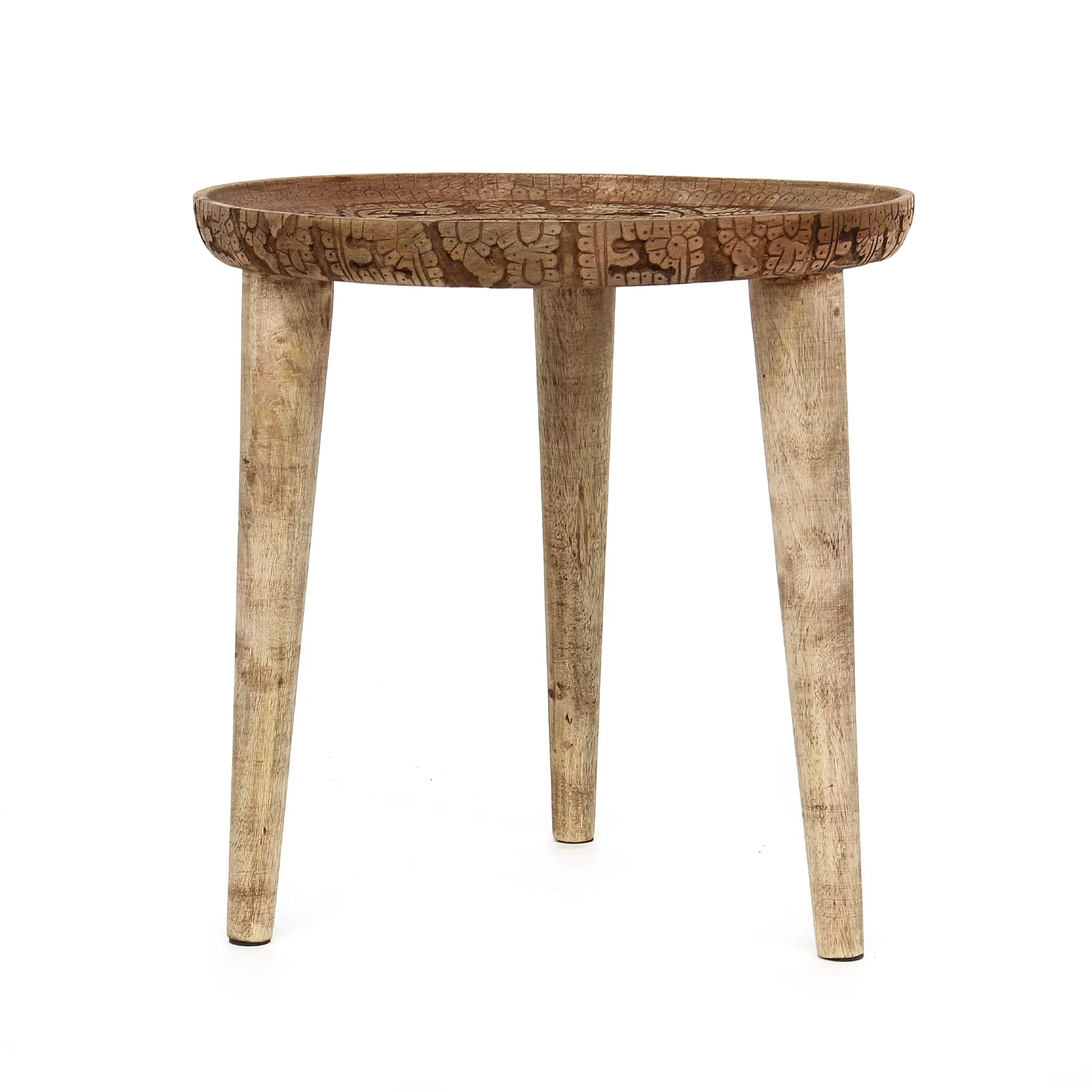 Beistelltisch 'Paon', natur, Ø 44 cm, H 46 cm