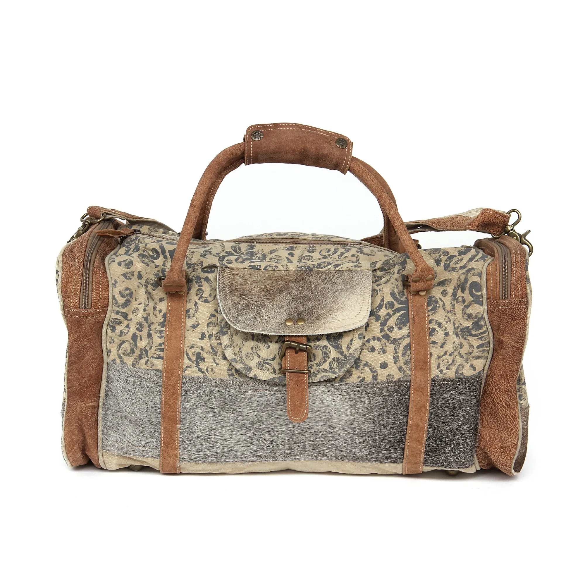 Weekender 'Jube', braun, grau, B 57 cm, H 27 cm, T 23 cm