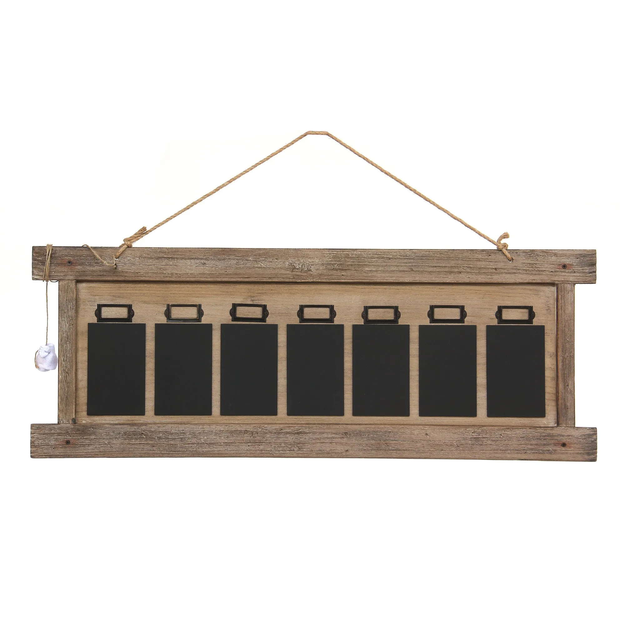 7er Wandtafel, braun, schwarz, T 2cm, B 98cm, H 37cm