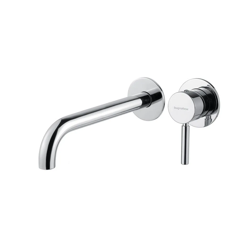 BUGNATESE KOBUK WANDMONTIERTE BATTERIE 22 CM AUSLAUF EINBLOCK VERCHROMT