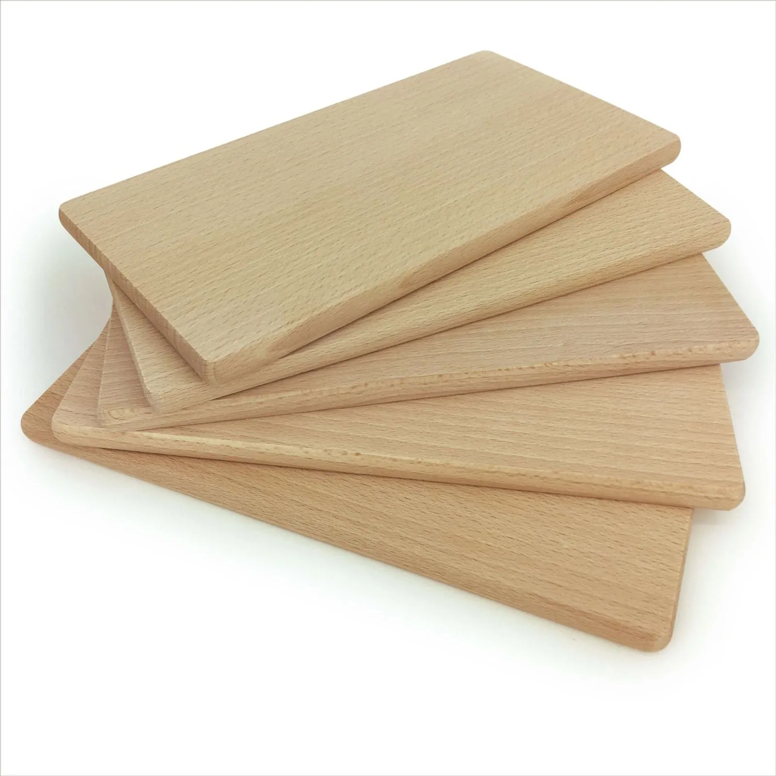 5x Holz Frühstücksbrettchen Vesperbrett Brettchen