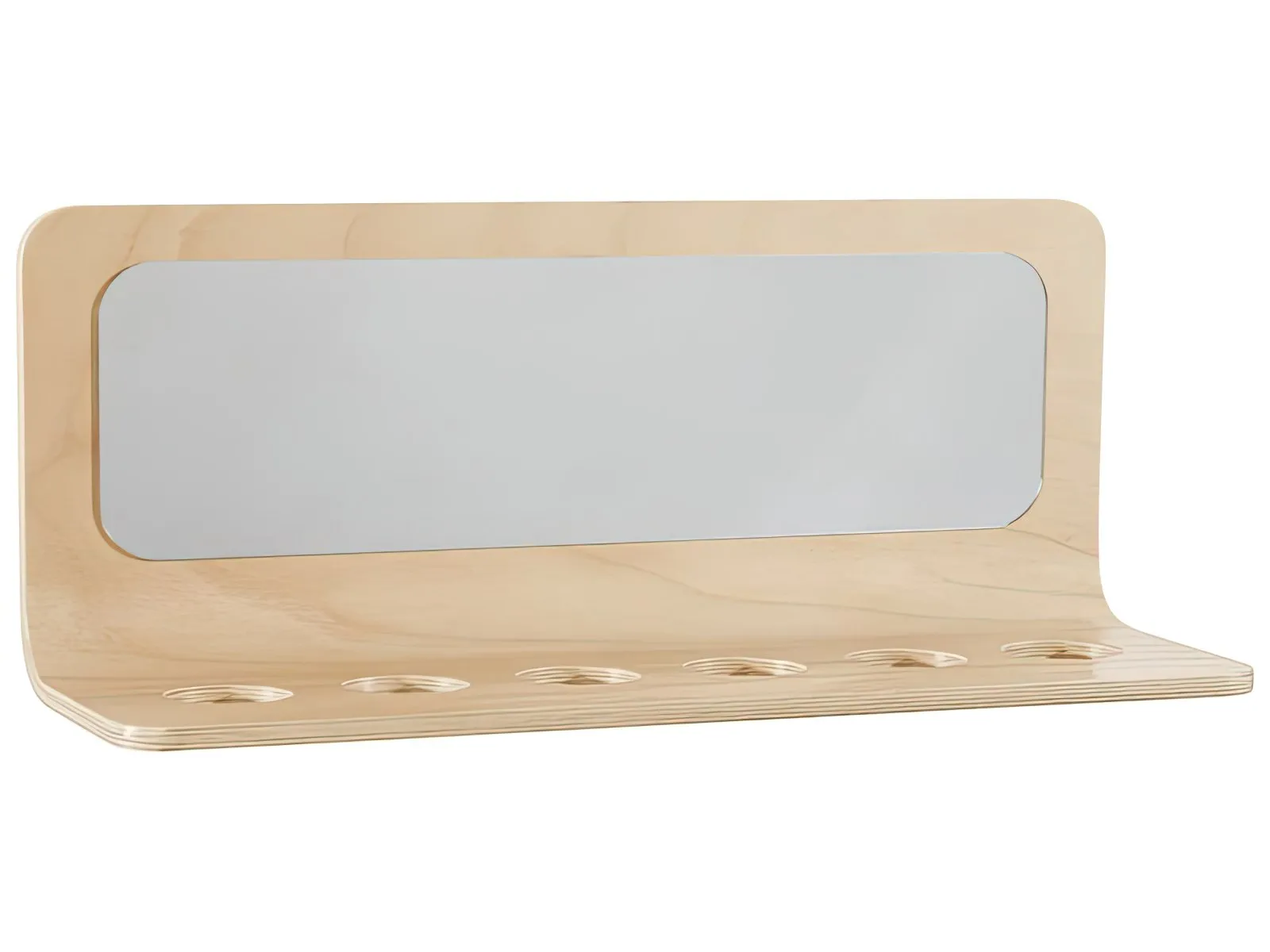 Wesco Zahnputzbecherregal für 6 Becher mit Spiegel