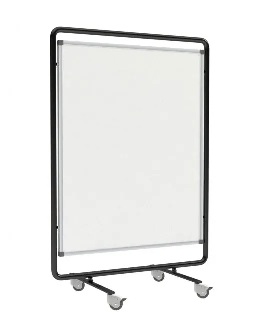 Conen Moderationswand mit Whiteboard-Tafel, fahrbar