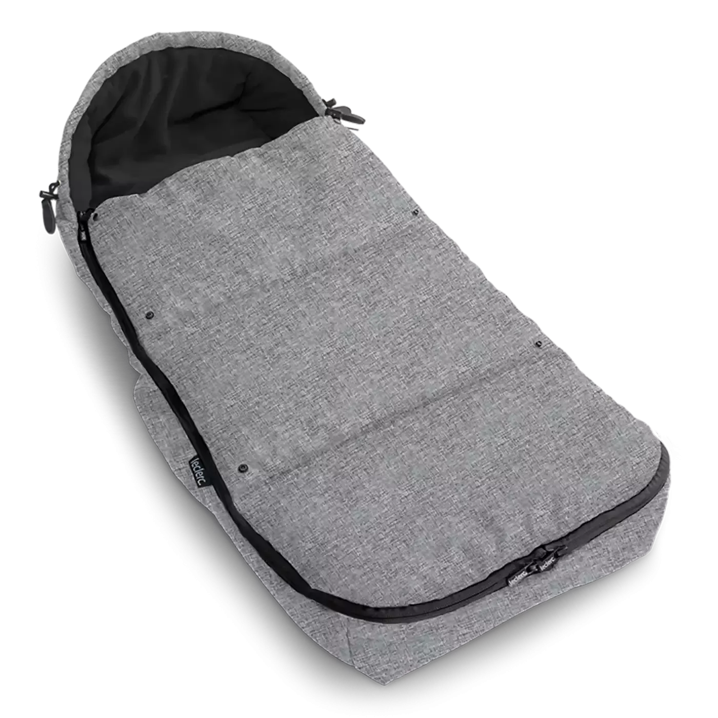 Leclercbaby Fußsack Polar Grau Melange Kinderwagenfußsack Kinderwagendecke Baby