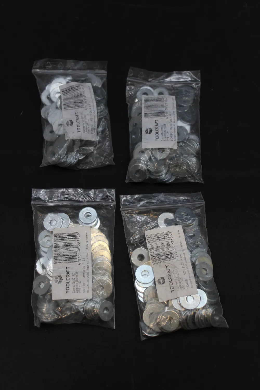 Unterlegscheibe 6.4 mm 18 mm Stahl verzinkt 100 St. TOOLCRAFT 64 STÜCK