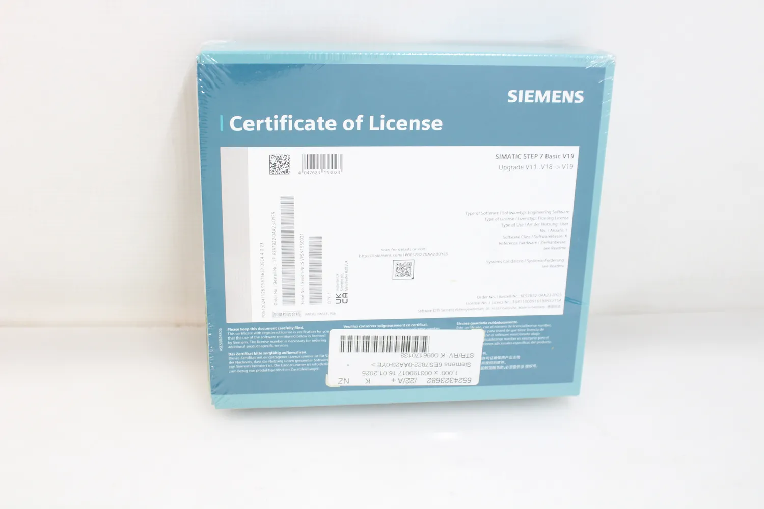 Siemens 6 Es78220 Aa230 Ye5 6 Es7822 0 Aa23 0 Ye5 Starterkit Sps Sps Schulungssystem B-Ware