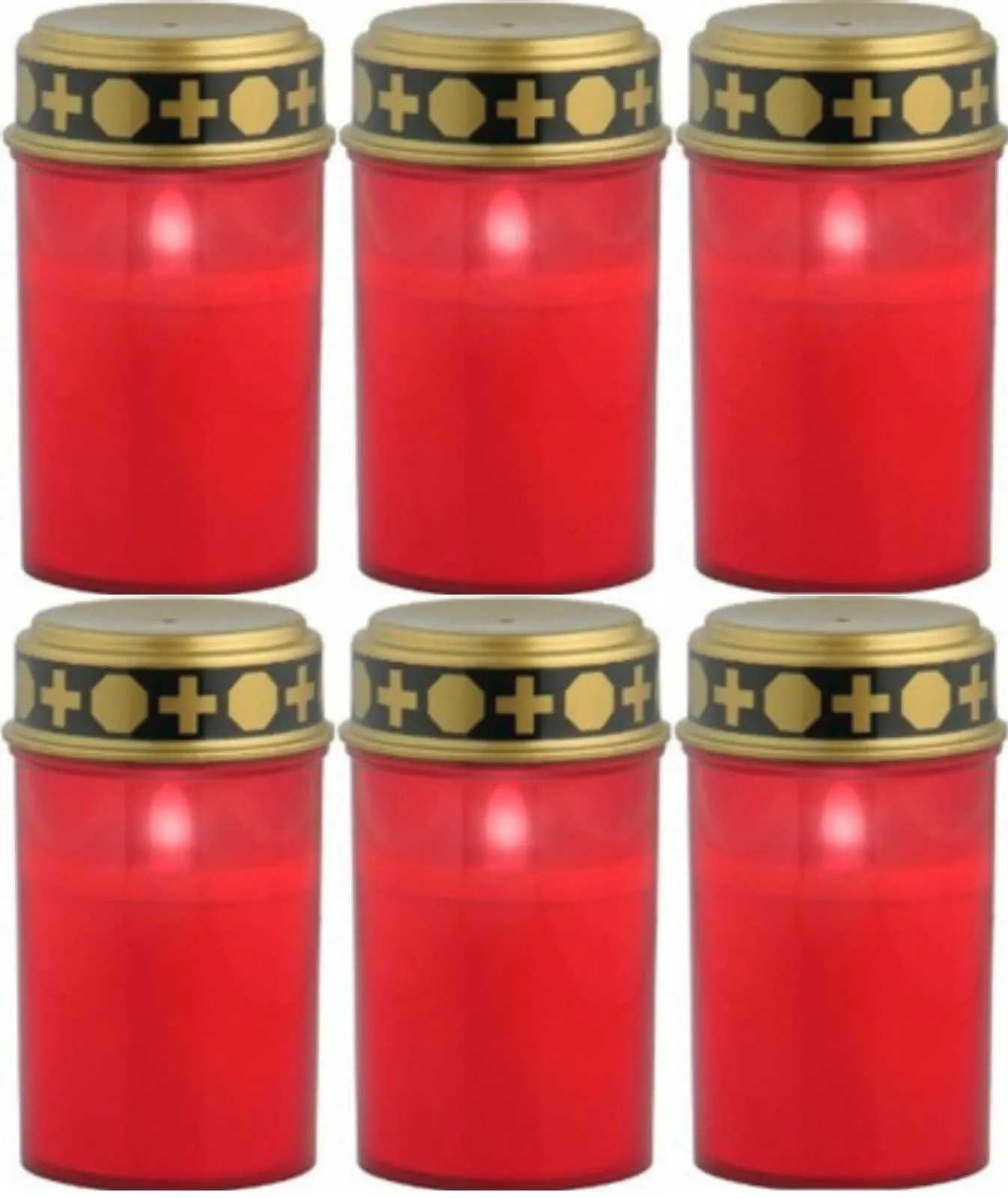 6x LED Grablicht Grabkerze Grableuchte Grablichter Grabschmuck Licht