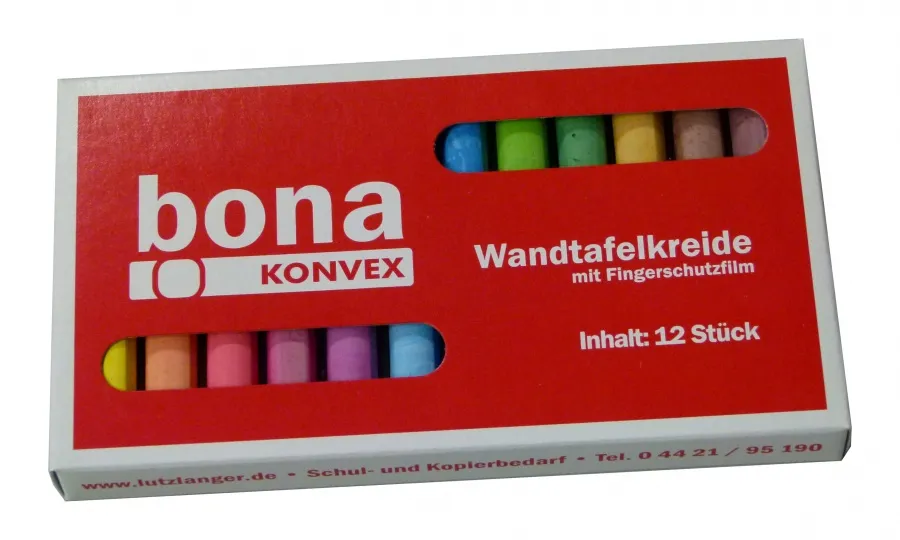 bona Tafelkreide, 12-farbig, 12er