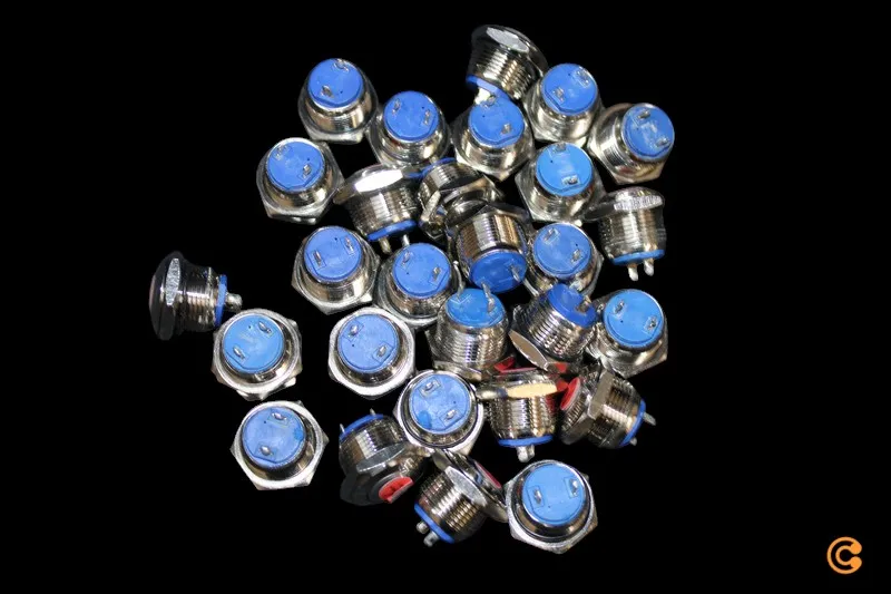 TRU COMPONENTS 701934 GQ16B-10/J/N Vandalismusgeschützter Drucktaster 28 STÜCK