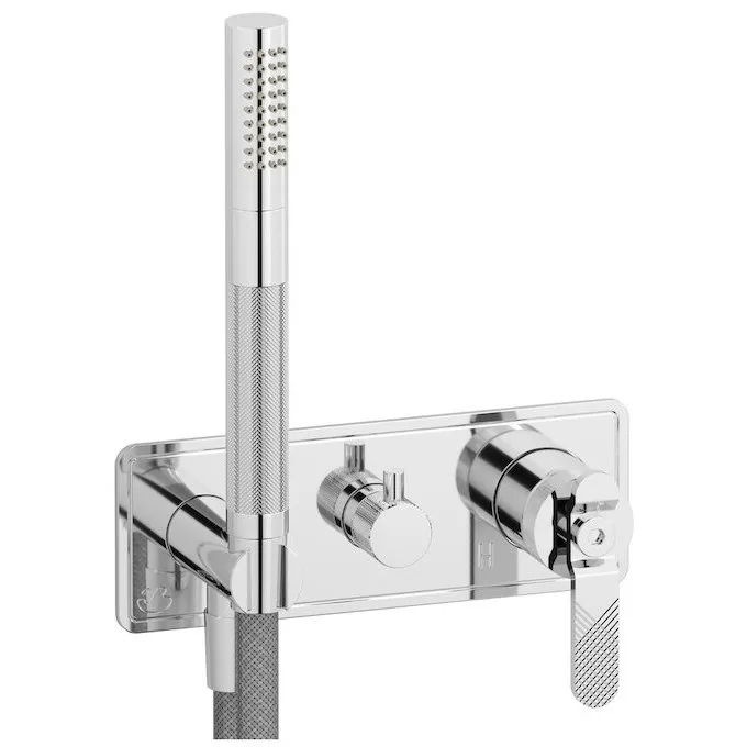 IB RUBINETTERIE BOLD UNTERPUTZ-ZWEIWEGE-BRAUSEBATTERIE MIT BRAUSEGARNITUR CHROM