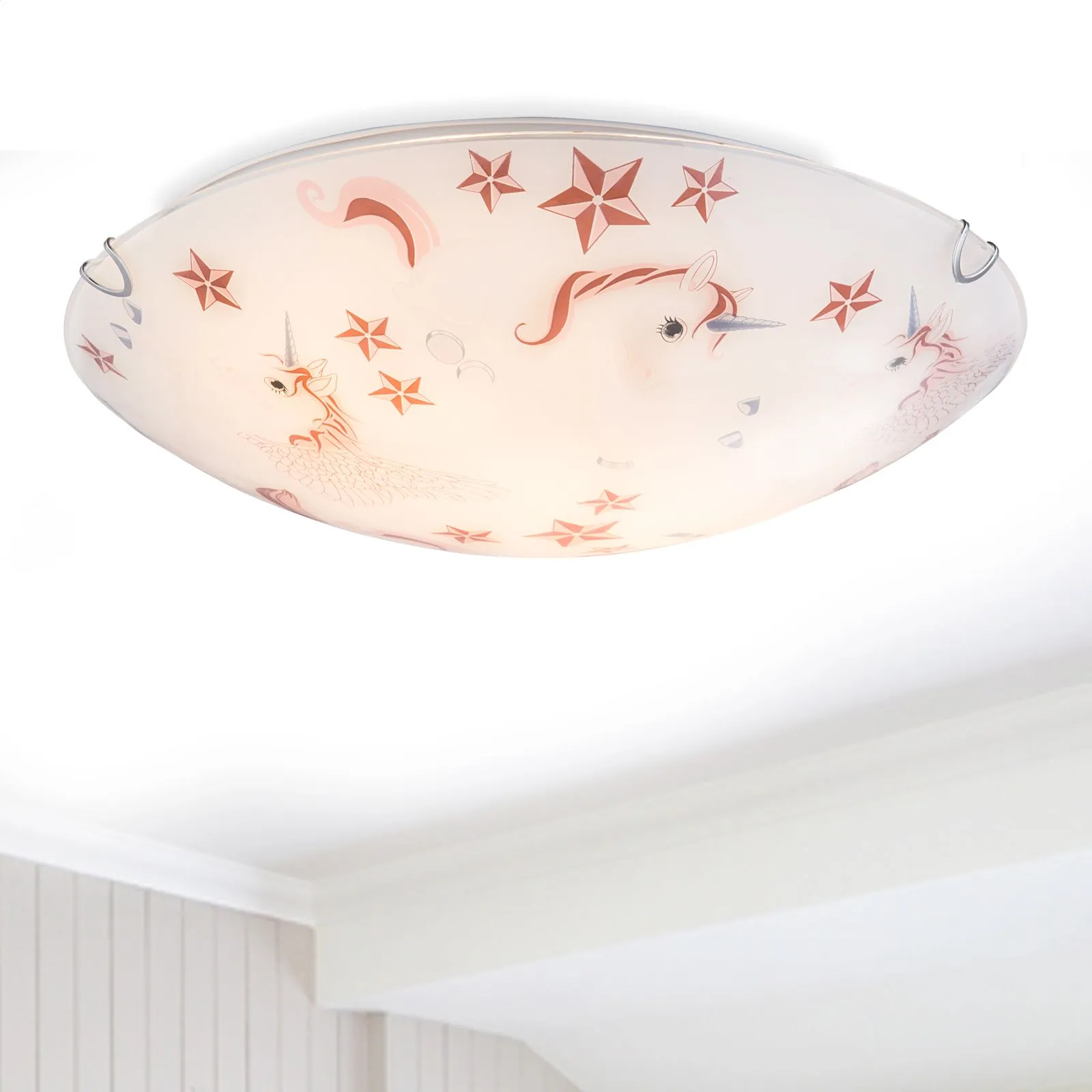 Deckenleuchte E27 Kinderzimmer Kinderlampe Einhorn Junge Mädchen mit Pflegetuch