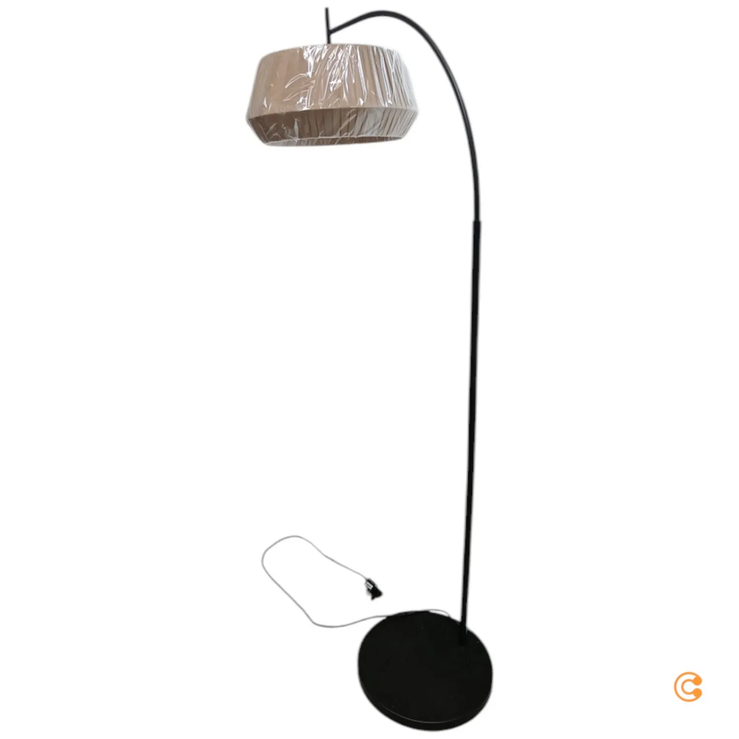 Nordlux Stehleuchte Dicte, Handgebundener Schirm Amber Stehlampe Lampe Leselampe B-Ware