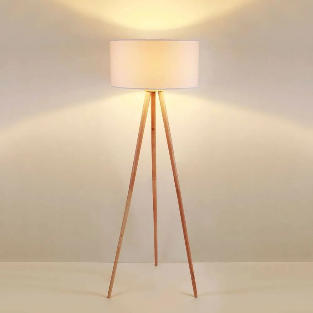 Lindby Stoff Stehleuchte Charlia Stehlampe Standleuchte Lampe Leuchte E27 H879 B-Ware