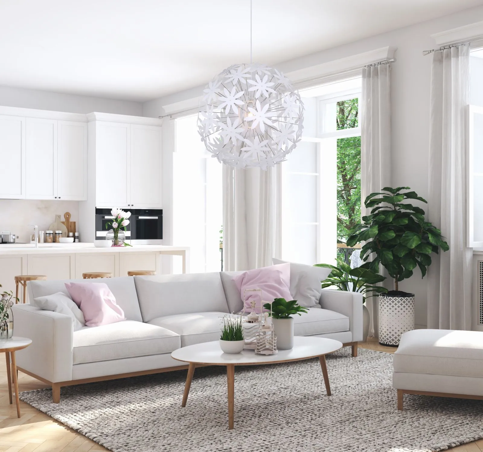 Hängeleuchte Schlafzimmer LED Pendelleuchte Wohnzimmer Hängelampe Weiß HL4452