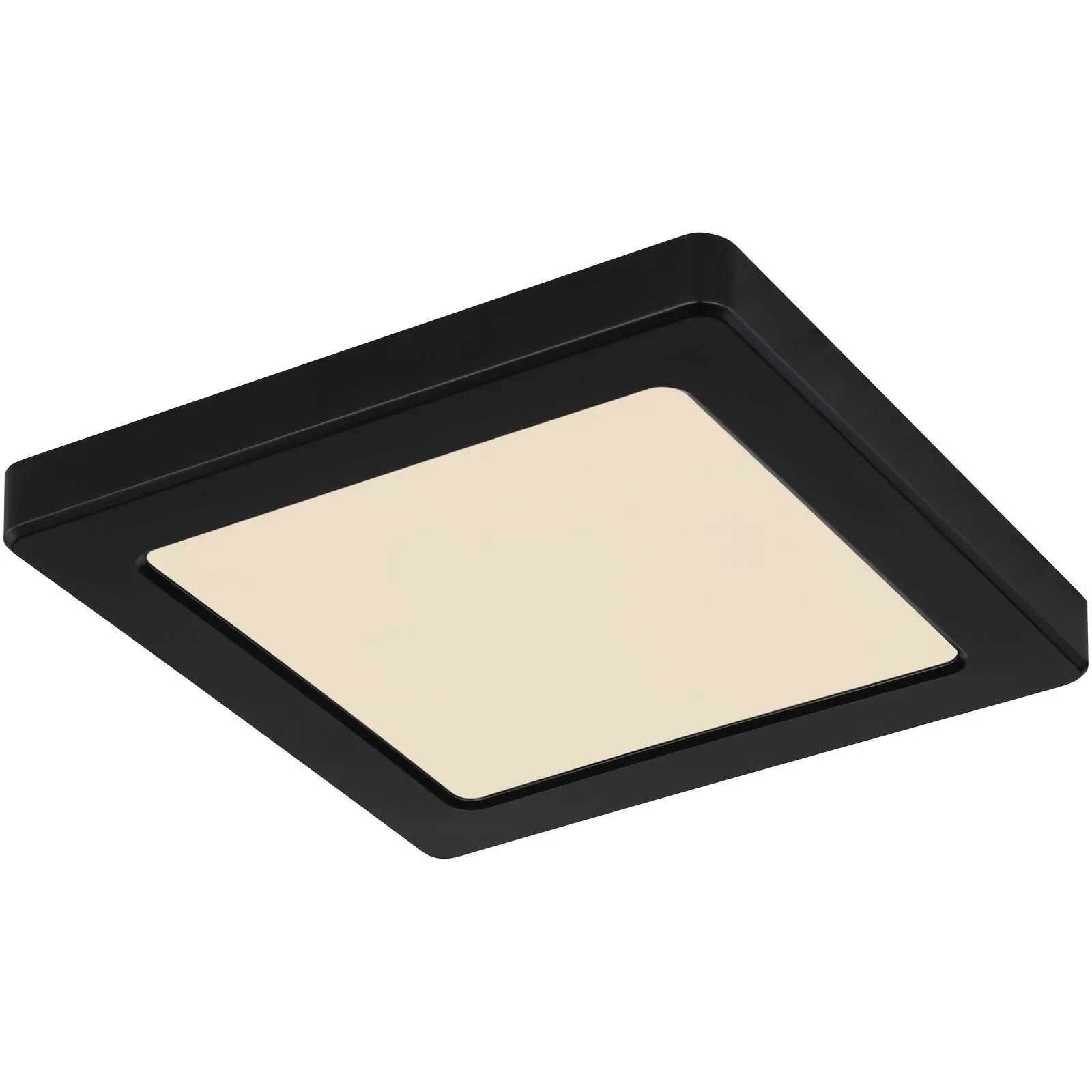 Deckenleuchte LED Eckig Flur Deckenlampe Farbwechsel Schwarz 12380-12B