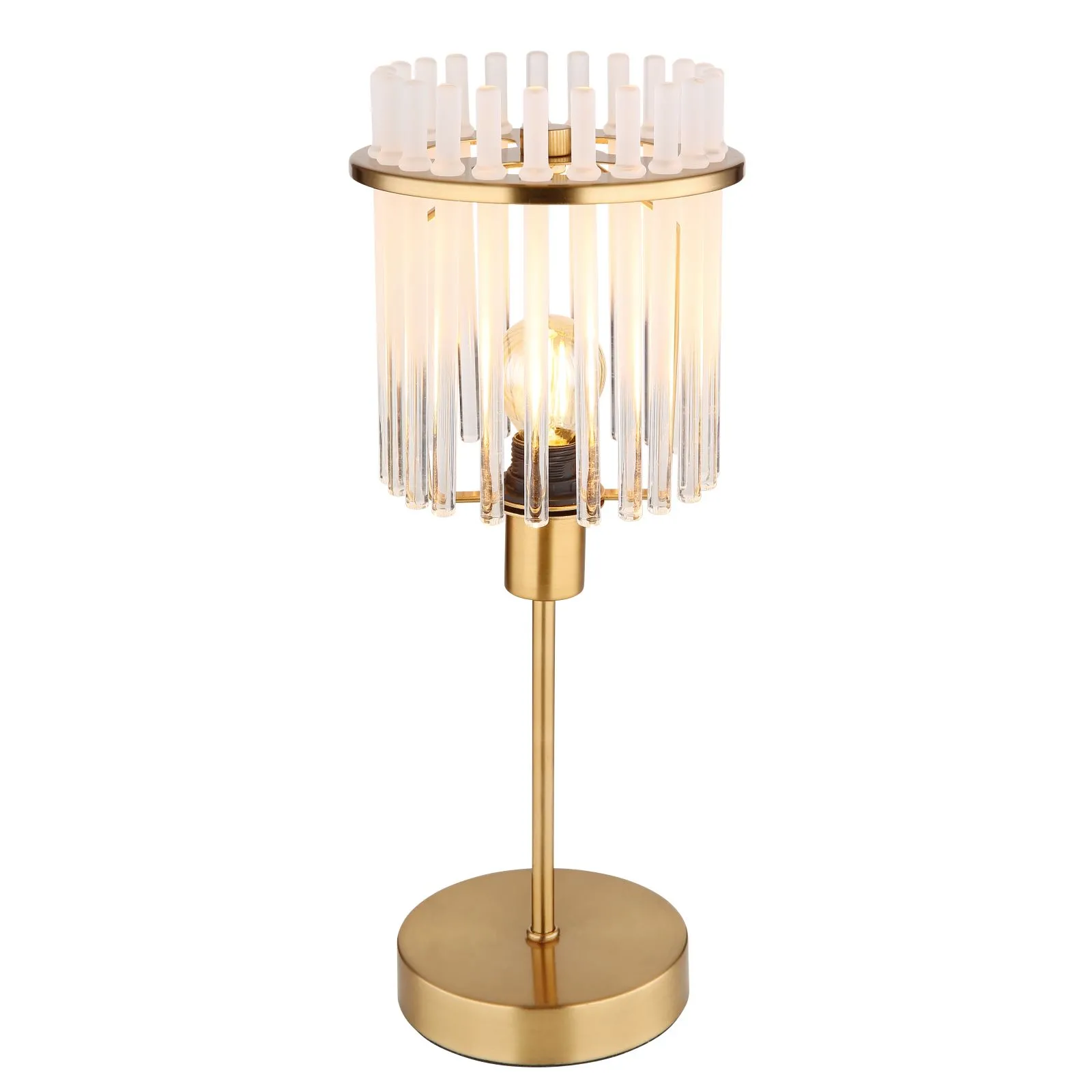 Tischleuchte Wohnzimmer Kristall Tischlampe Schlafzimmer Gold farben 15698TM