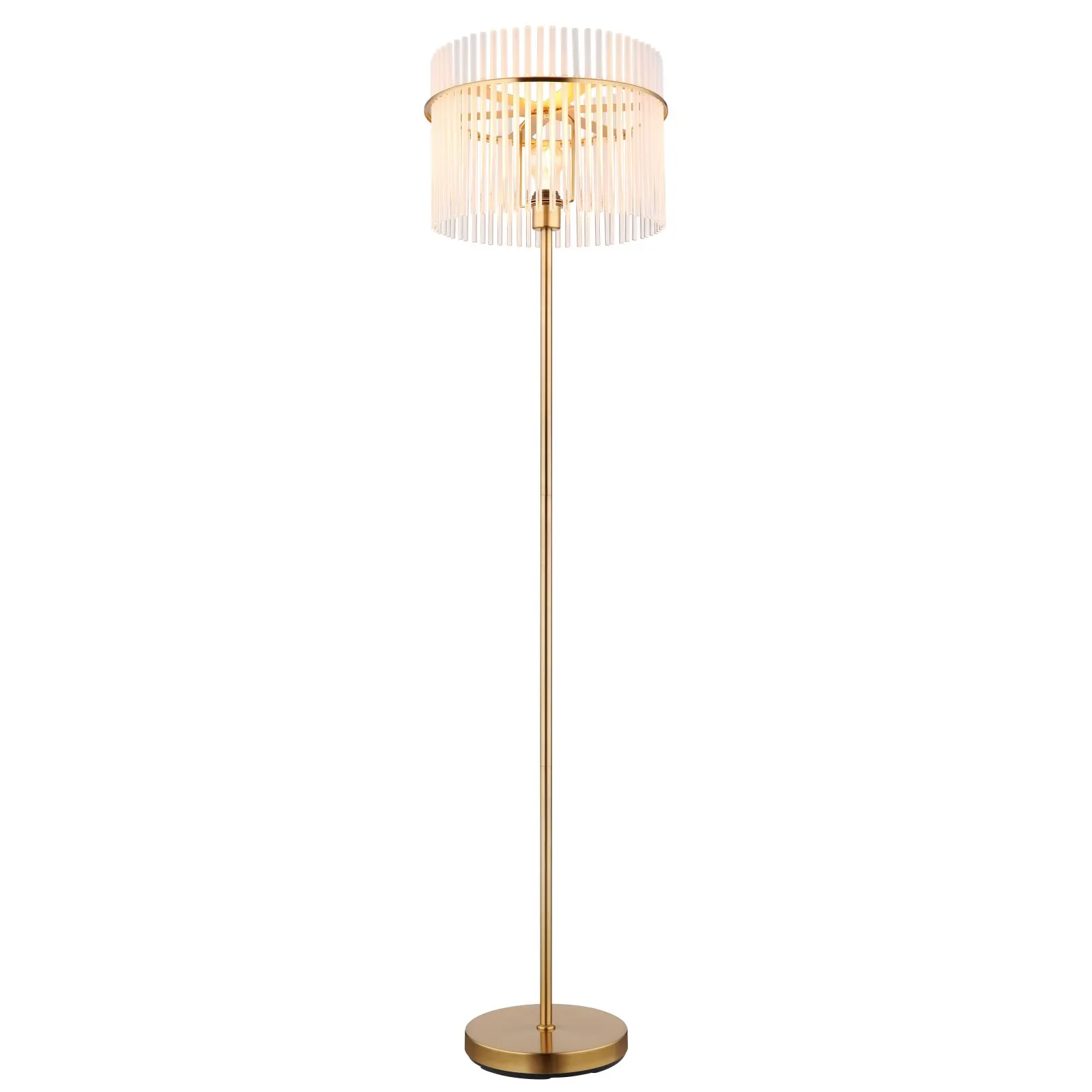Stehleuchte Wohnzimmer Kristalle Stehlampe Schlafzimmer Gold farben 15698SM