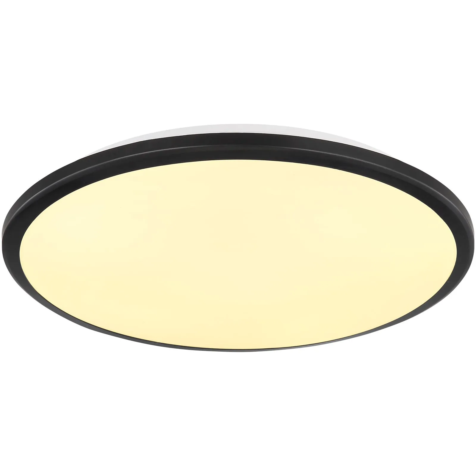 Deckenleuchte Wohnzimmer LED Deckenlampe Rund Schwarz 35 cm Flurlampe 41569-18B