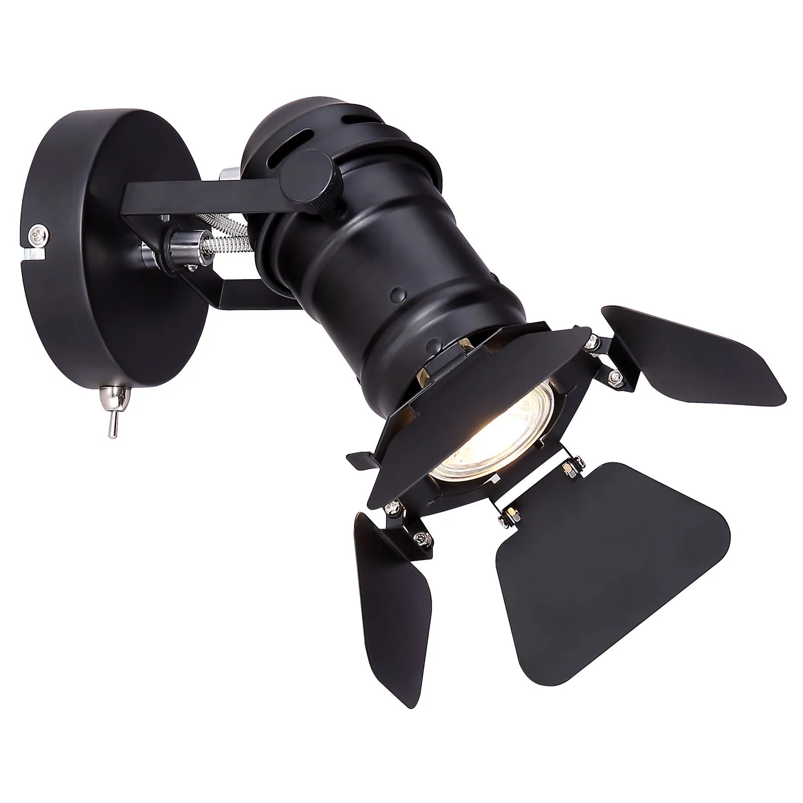 Wandleuchte Innen Wandlampe mit Schalter Wohnzimmer Schlafzimme 54650-1B