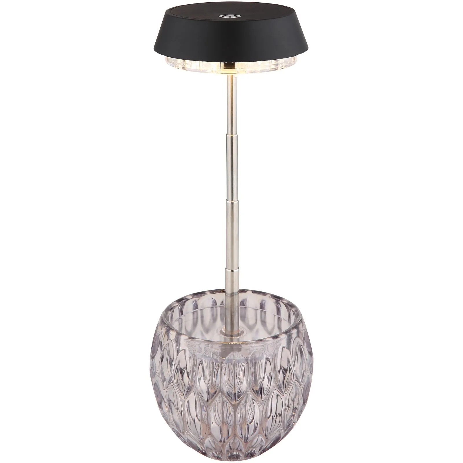 Tischlampe kabellos mit Akku Touch Dimmer Kristall Tischleuchte Dimmbar 58014S