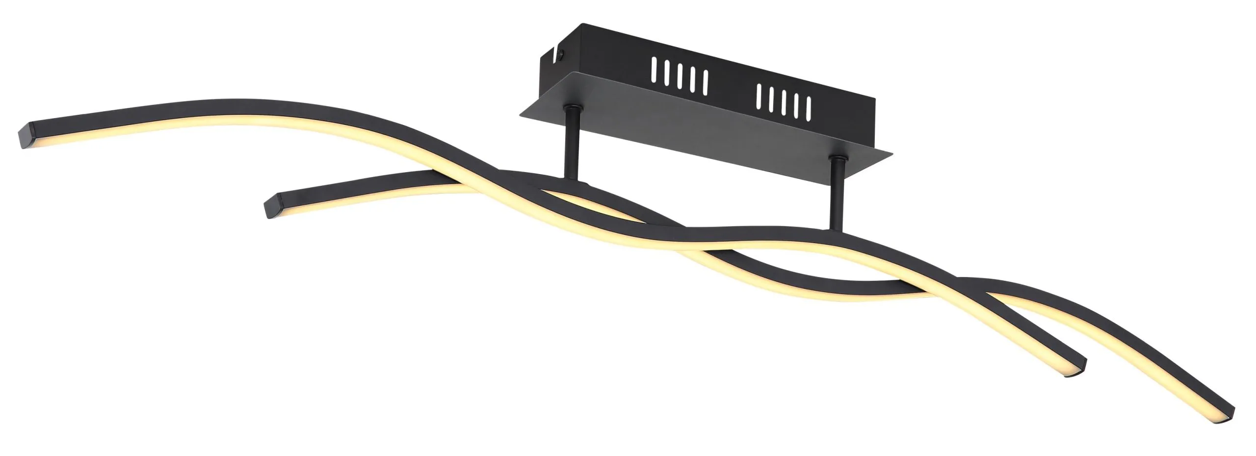 Deckenleuchte Wohnzimmer Deckenlampe Schlafzimmer LED Flur schwarz 67172D