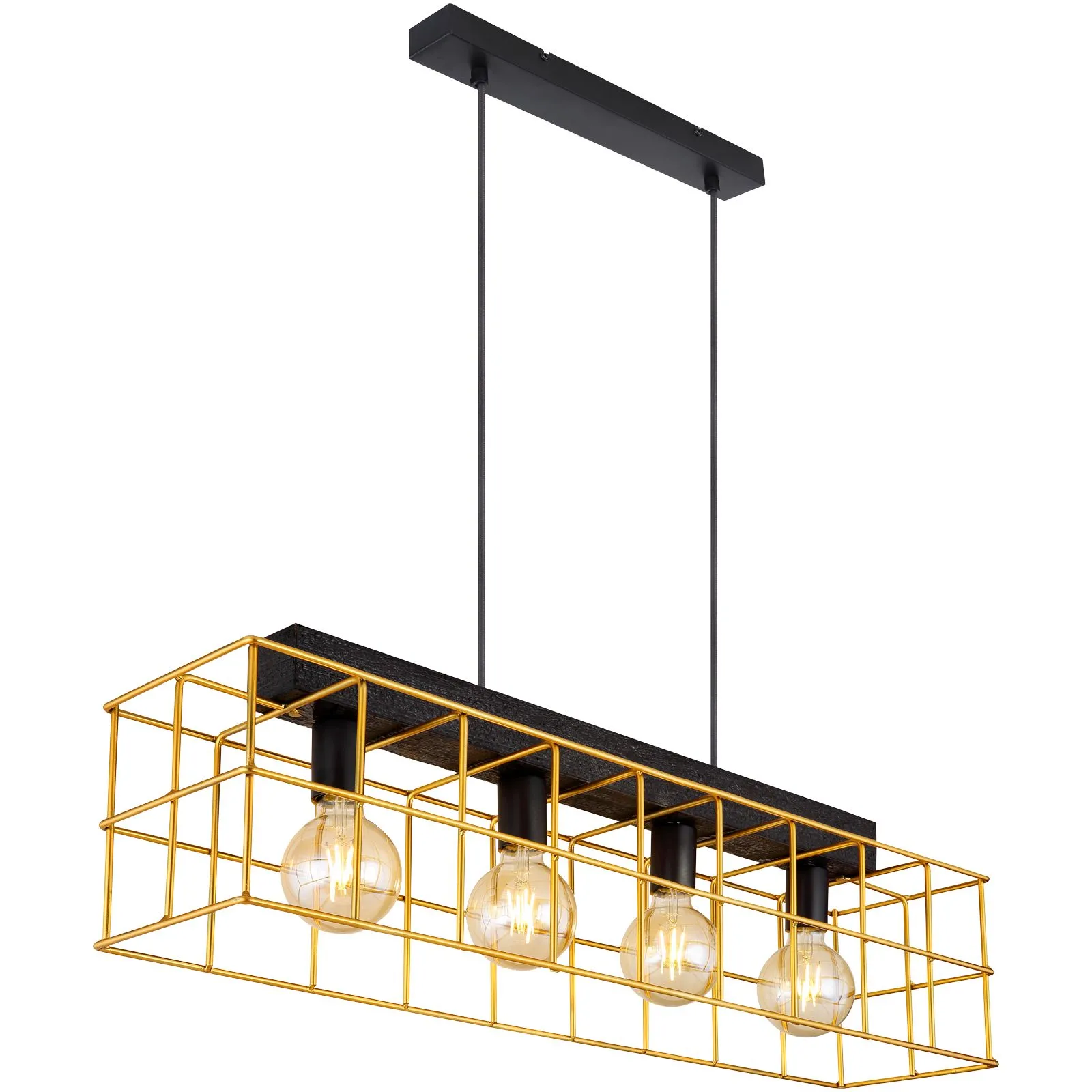 Hängeleuchte Esszimmer Hängelampe Pendelleuchte Gold Farben 15530B-4H