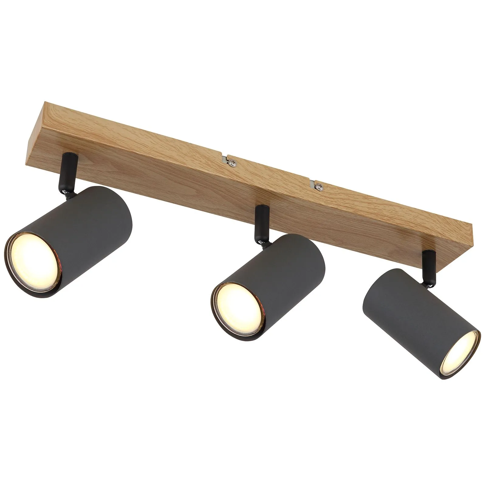 Deckenleuchte Wohnzimmer Deckenlampe Deckenstrahler Holz Optik 57911-3G